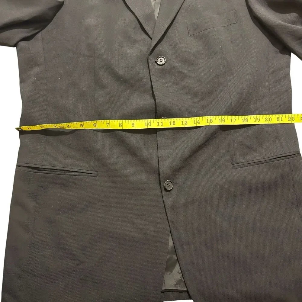Hugo Boss Blazer Mens 44L Black 100% Virgin Wool Jacket 3 Button Classic